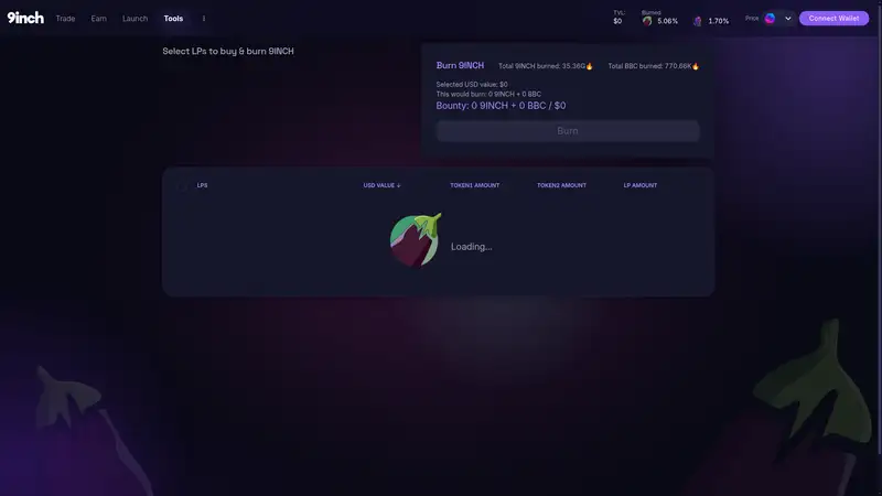 9INCH Buy & Burn as it looked on 2026-10-19