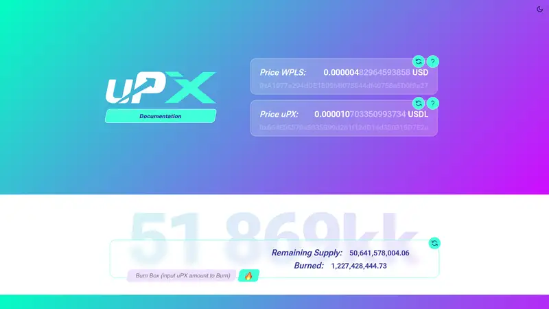 uPX Dashboard (PlusX) as it looked on 2026-10-19