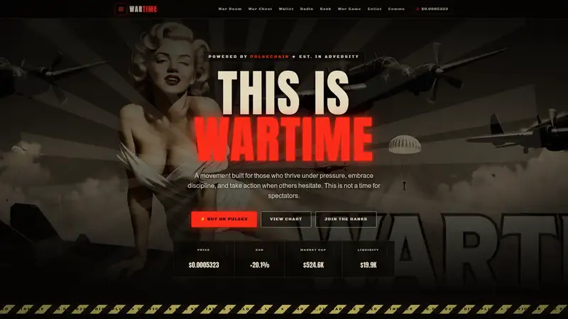 WARTIME burn tracker (Operation: Supply Nuke / The War Chest) as it looked on 2026-10-19